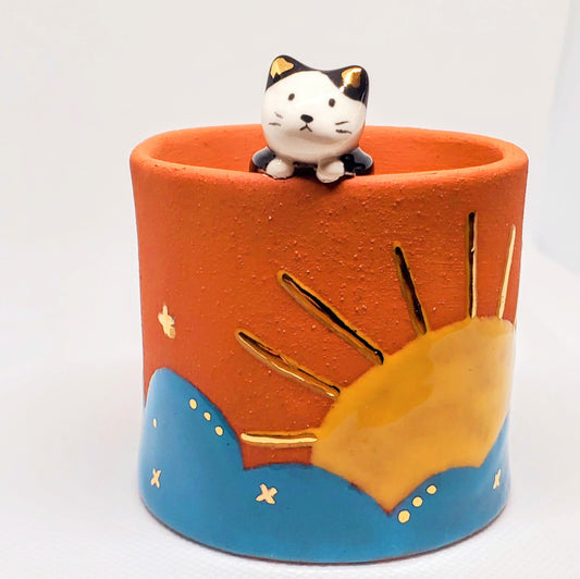 Cat Pen Holder Cup