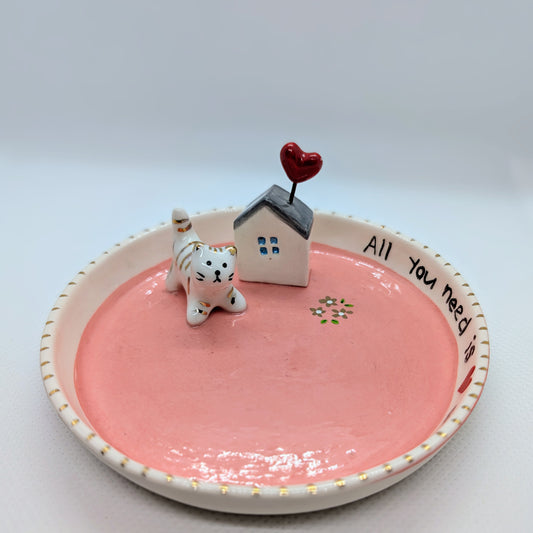 Cat Love Trinket Dish